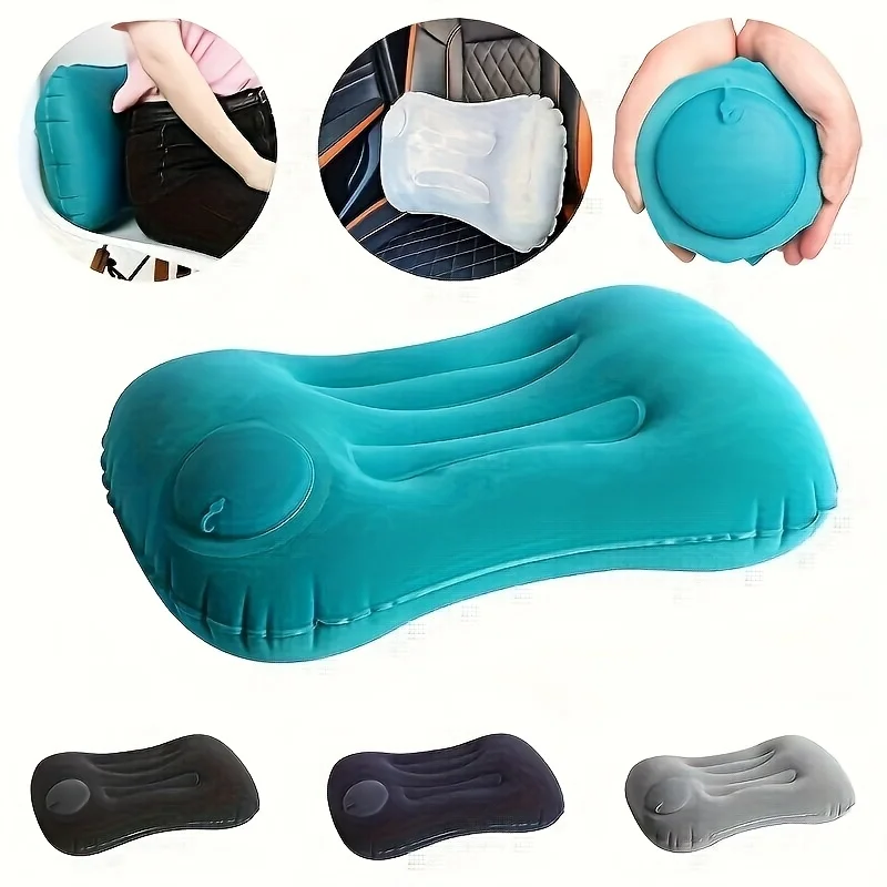 Gaming Chair Lumbar Pillow - 1 Portable Inflatable Travel Neck Pillow,