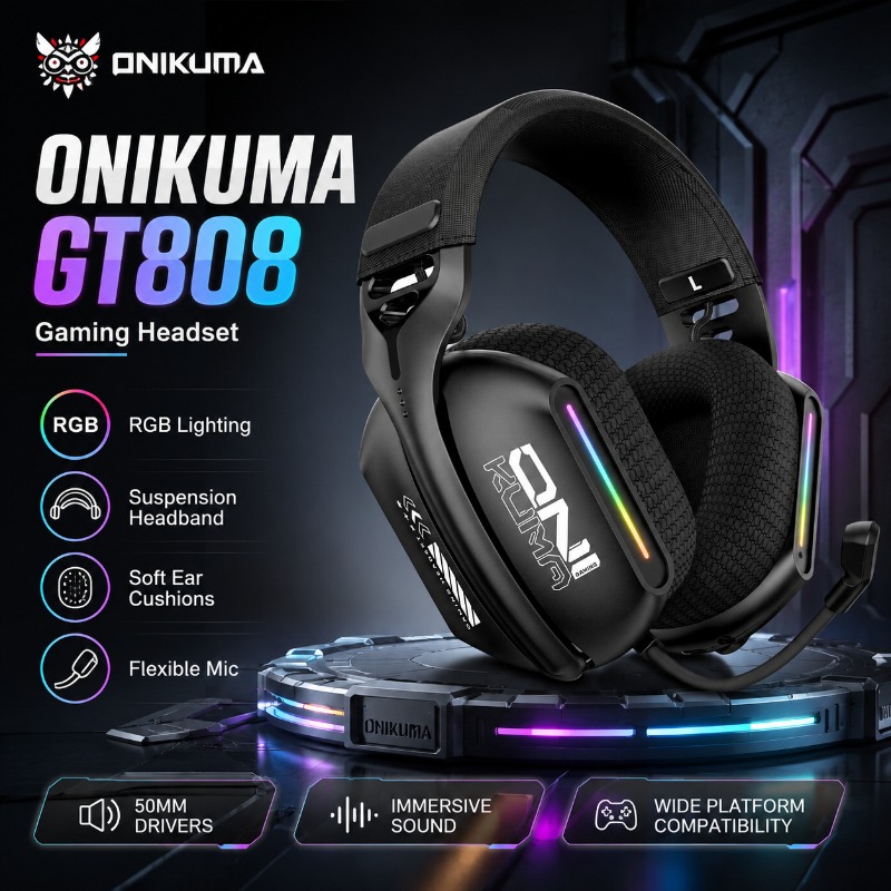 Pc Gaming Apple - ONIKUMA GT808 Wireless Gaming Headset Tri