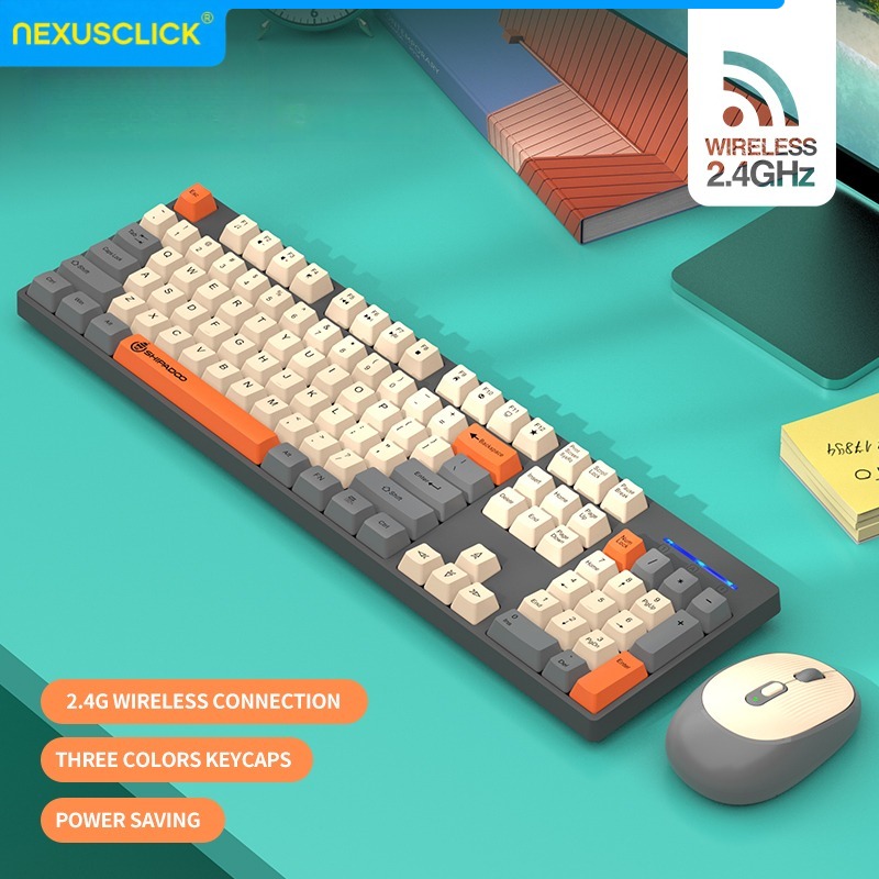 Pc Gaming Komplett Set - NexusClick 2.4G Wireless Office Keyboard Mouse
