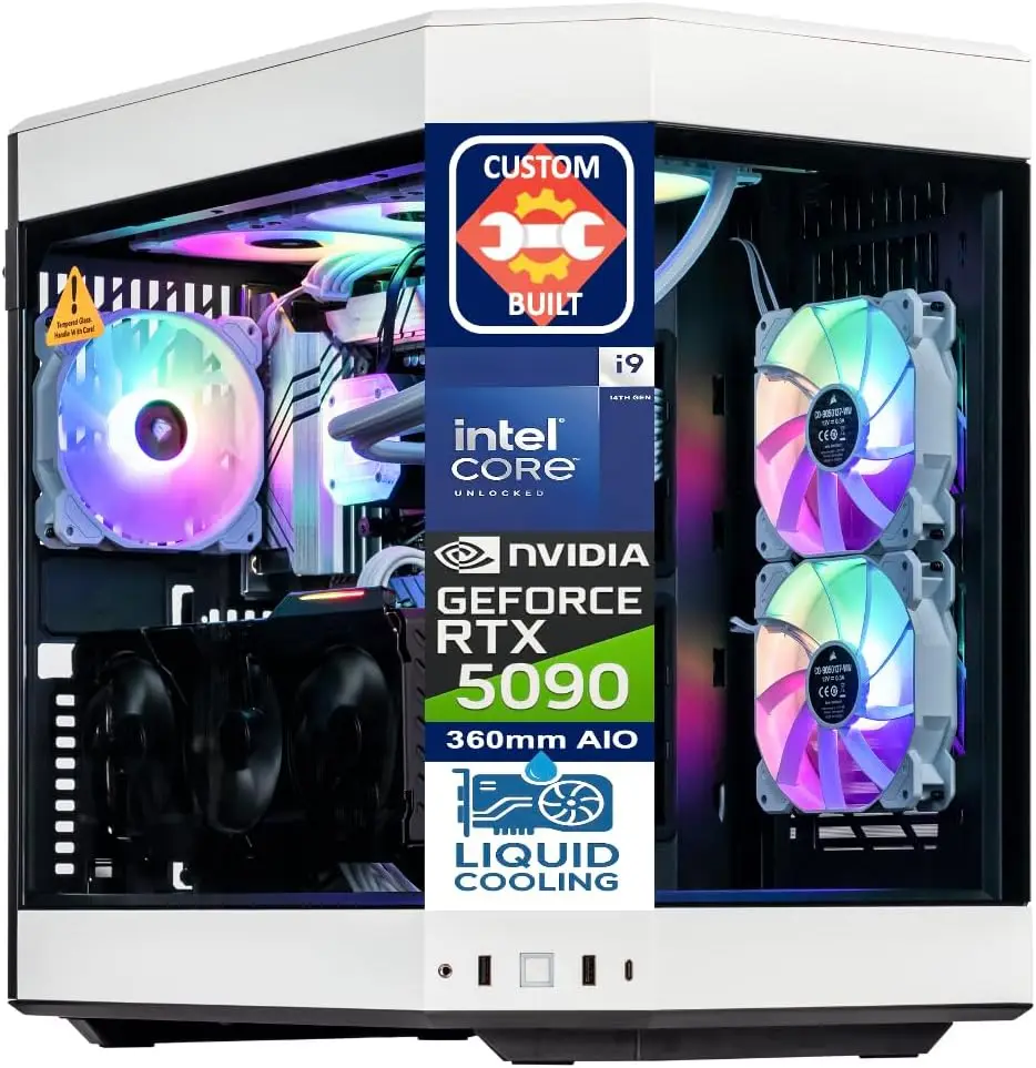 Pc Gaming I9 Rtx 5090 - Velztorm White Praetix Custom Built Y60