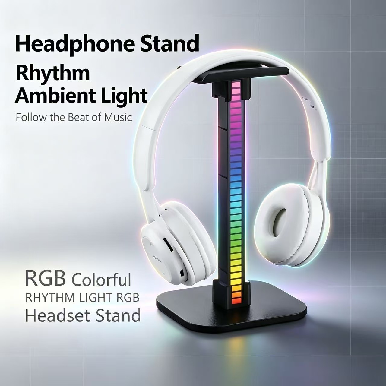 Headset Stand - USB Gaming Headphone Stand RGB Rhythm