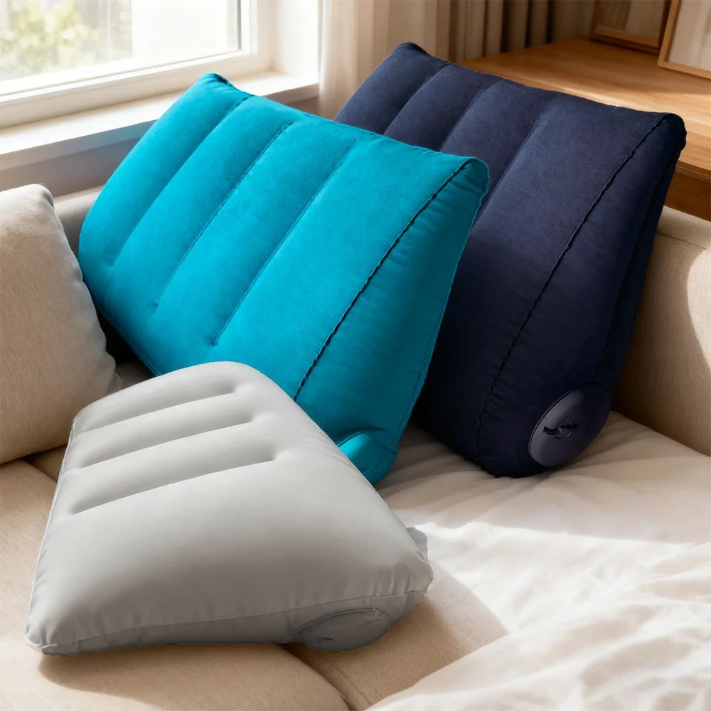 Gaming Chair Lumbar Pillow - Triangular Travel Pillow Inflatable Office Neck