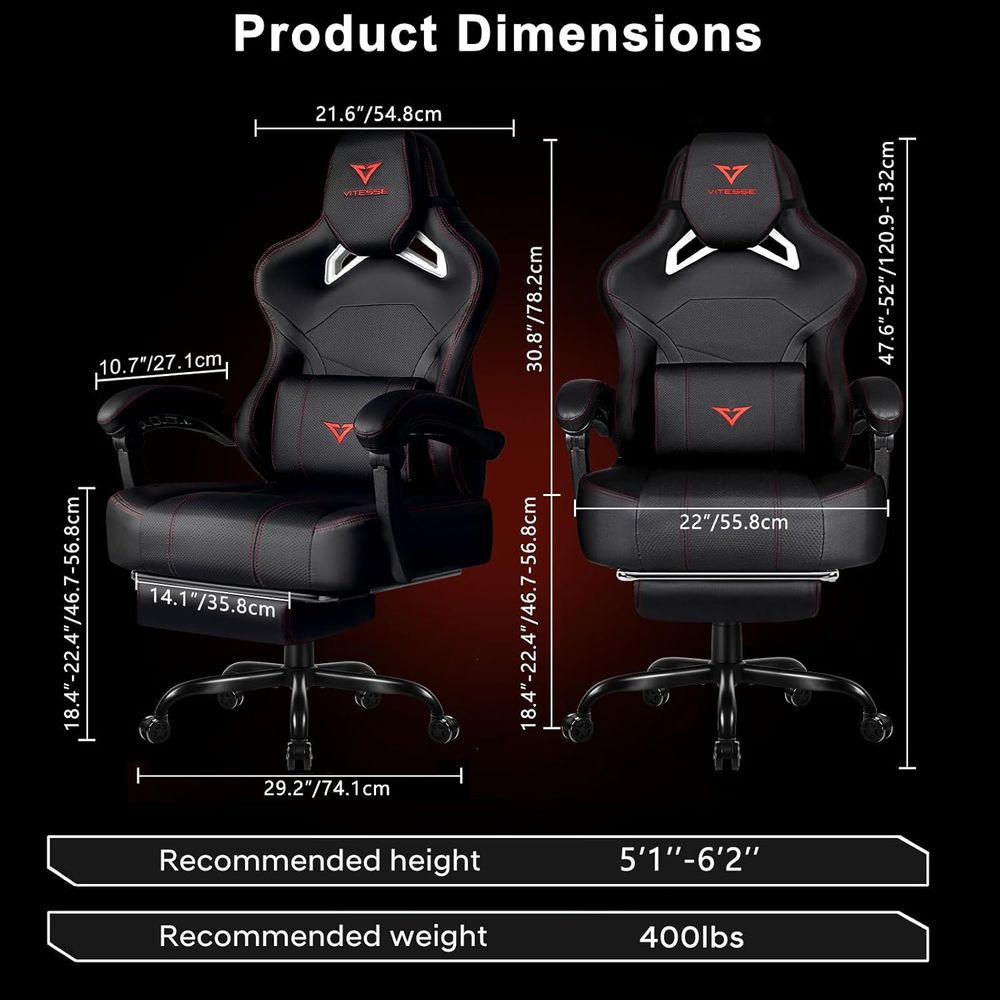 Ergonomic Gaming Chair for Adu - Gaming Chair Lumbar Pillow ulasan dan harga