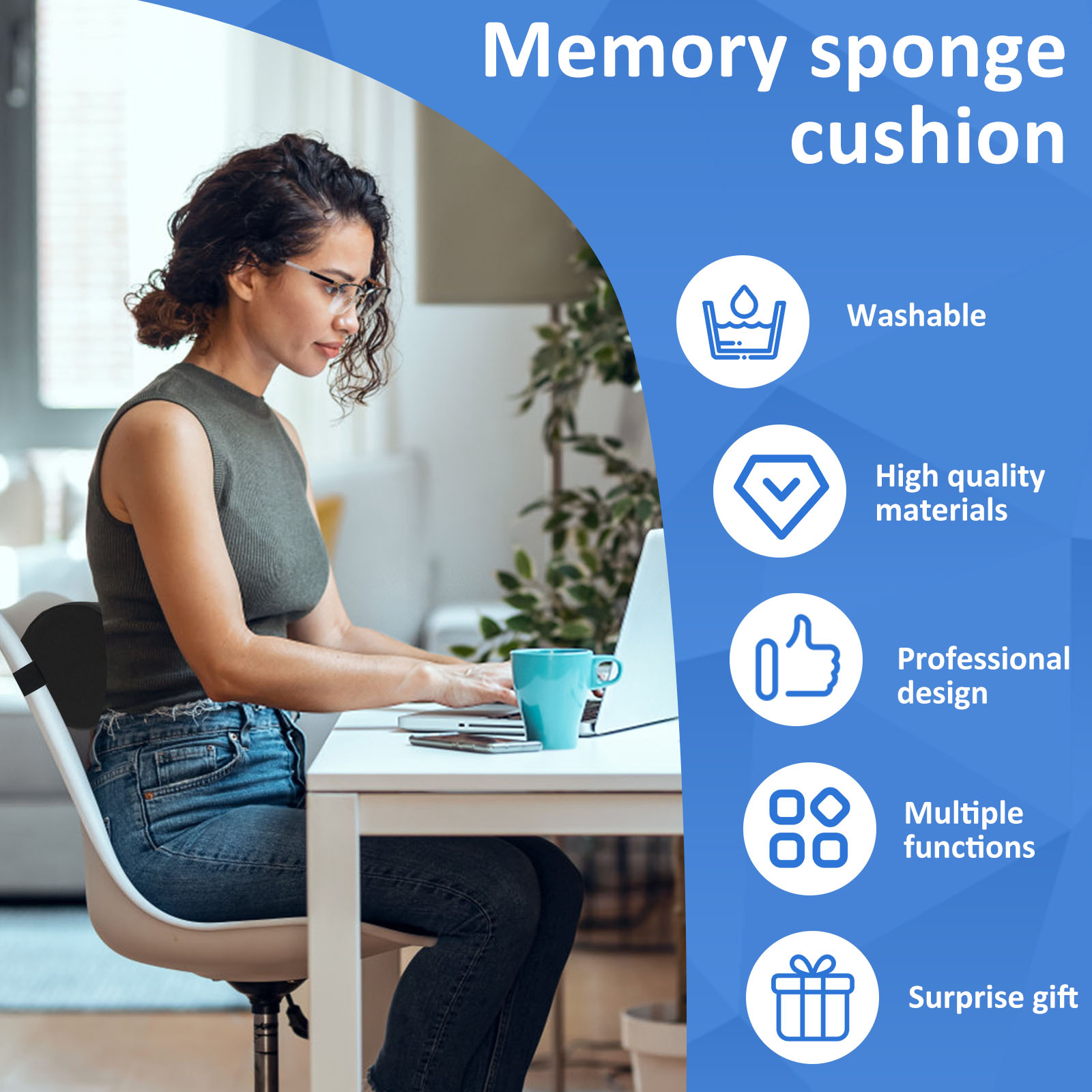 Memory Foam Lumbar Support Cus - Gaming Chair Lumbar Pillow ulasan dan harga