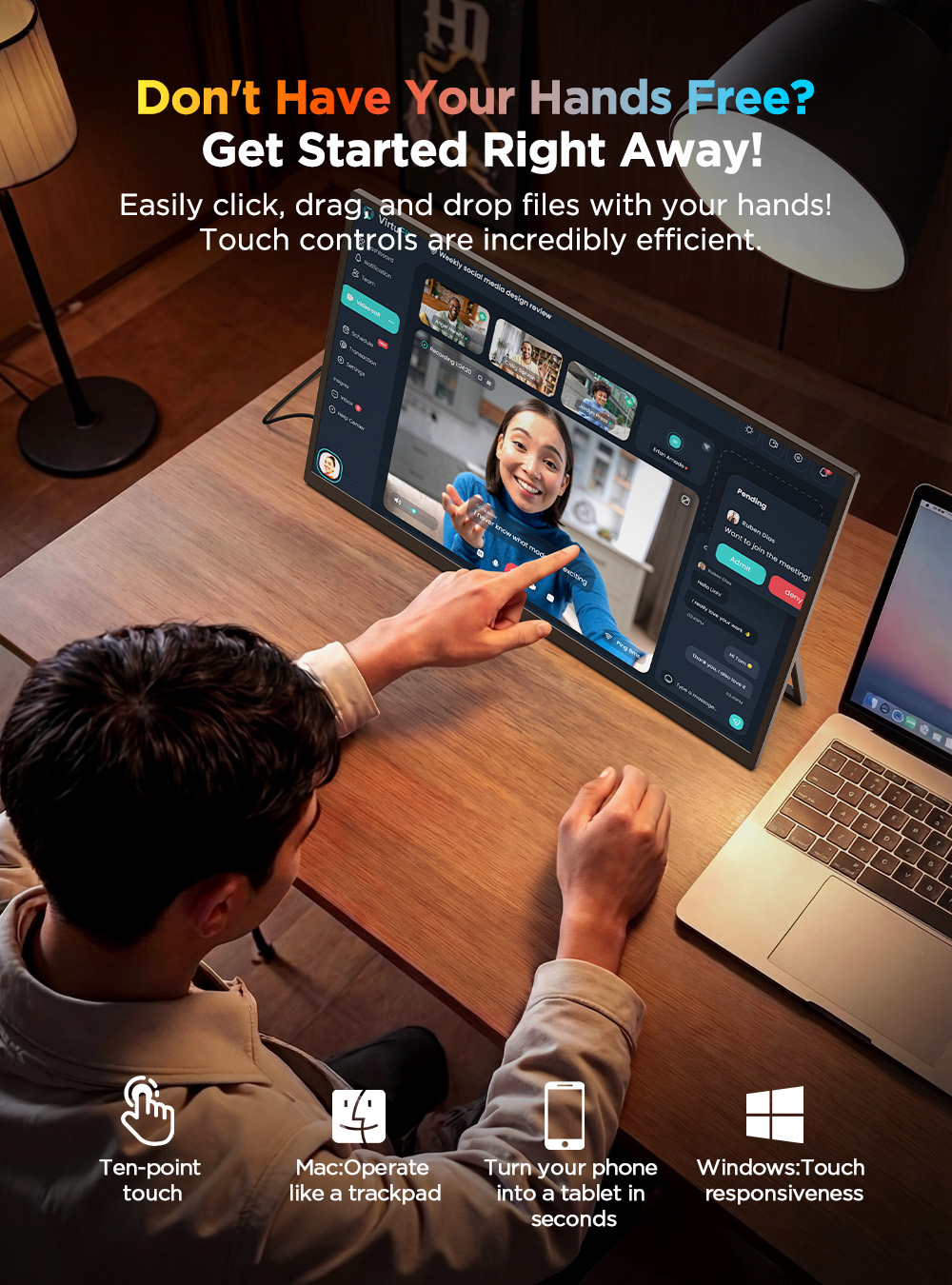 UPERFECT 4K Portable Monitor T - Pc Gaming Y Monitor ulasan dan harga