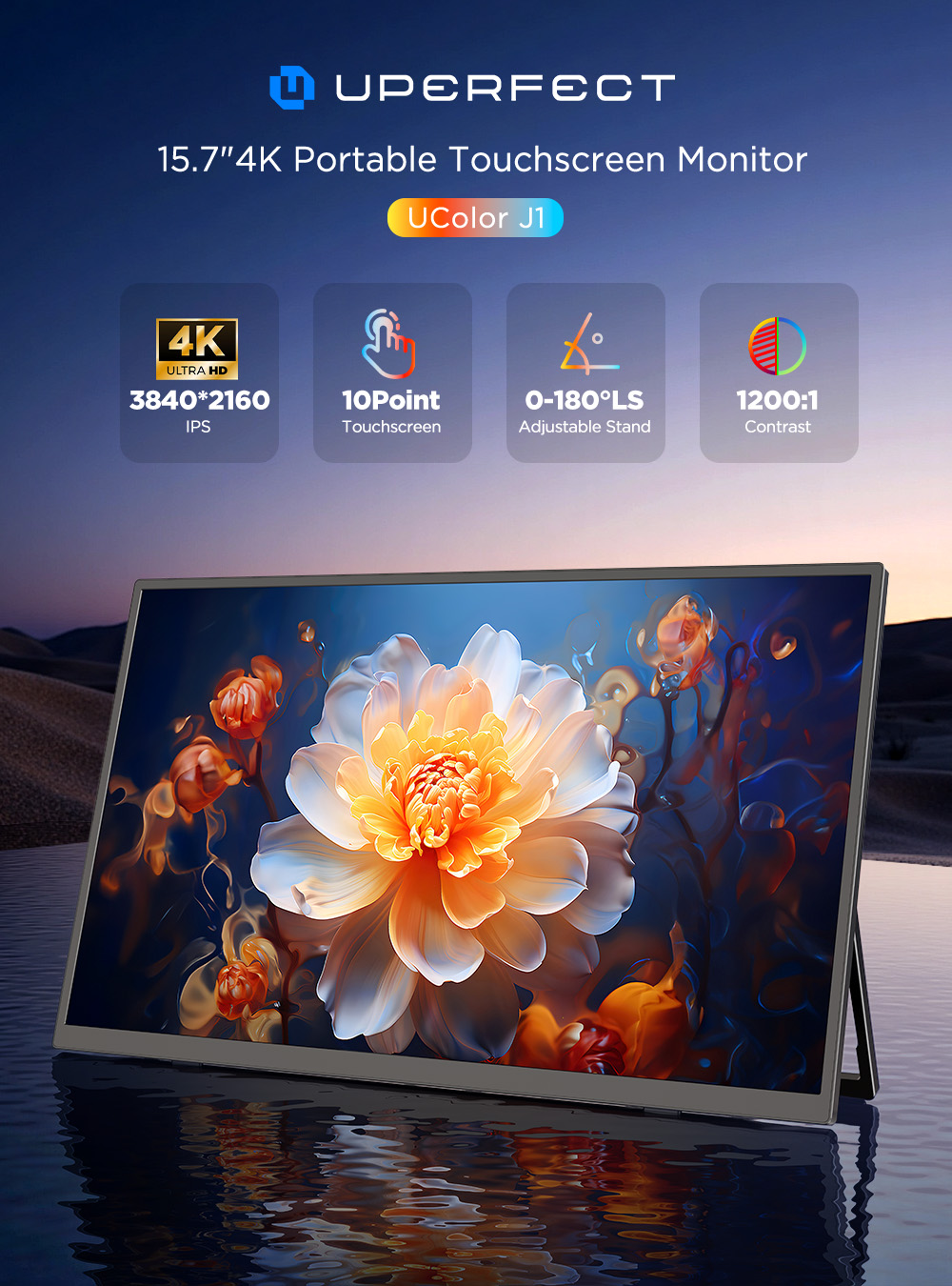 UPERFECT UColor J1 4K Touch Sc - Pc Gaming Y Monitor ulasan dan harga