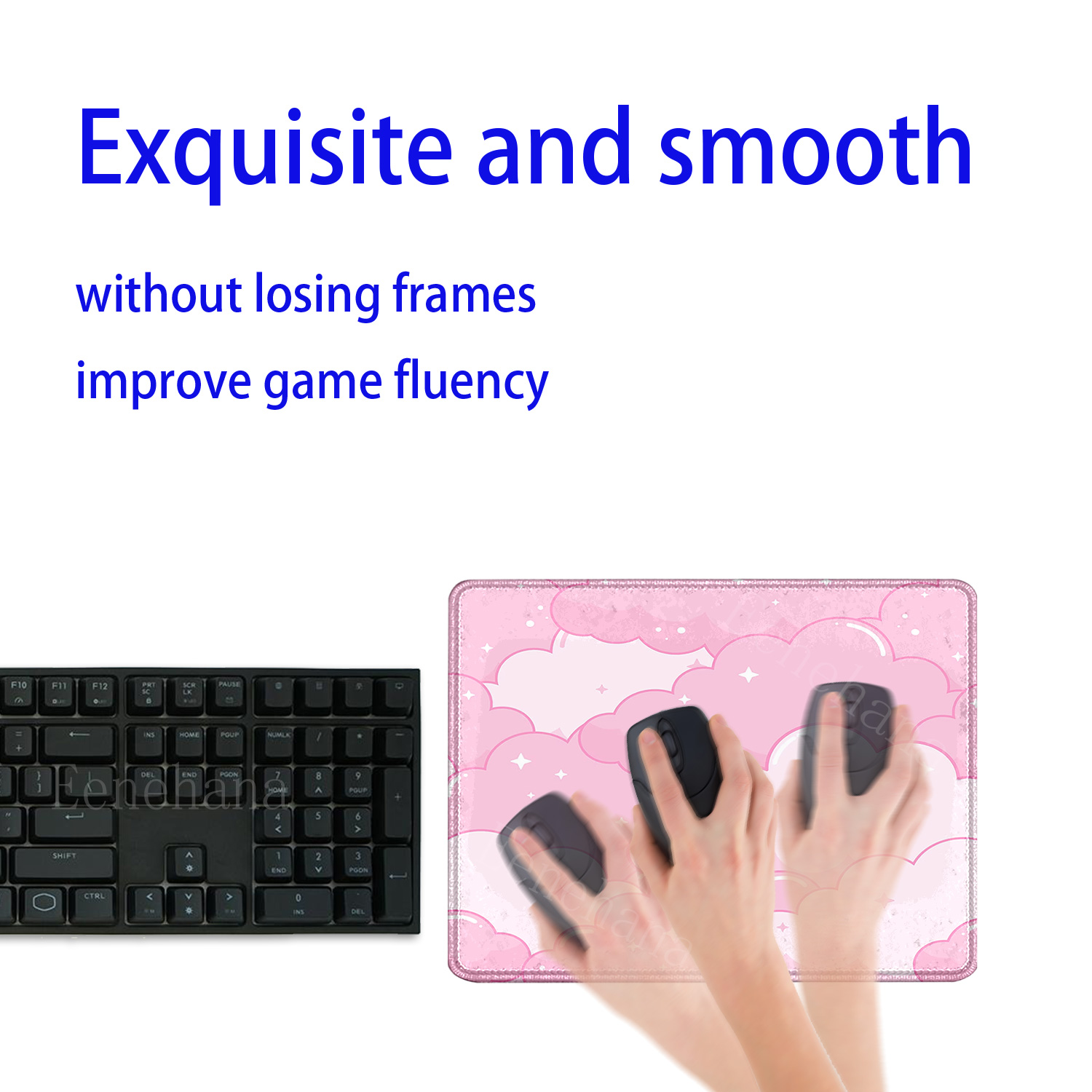 Cute Pink Clouds Small Size Mo - Pc Gaming Cloud Free ulasan dan harga