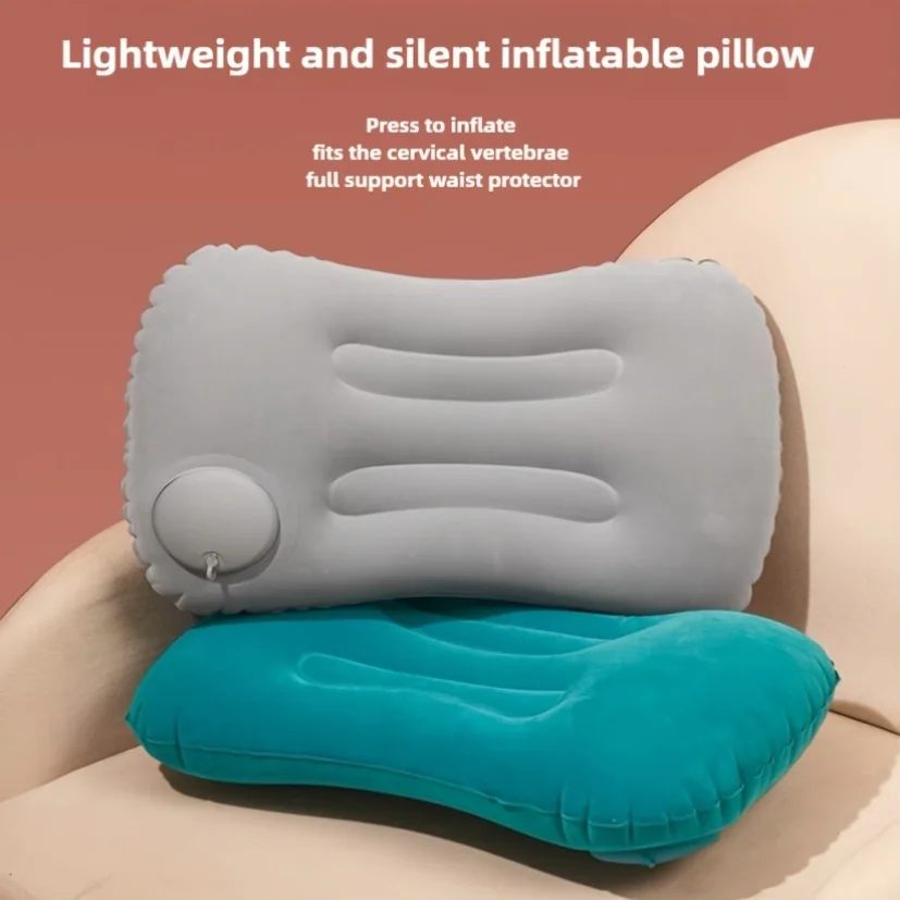 1 Portable Inflatable Travel N - Gaming Chair Lumbar Pillow ulasan dan harga