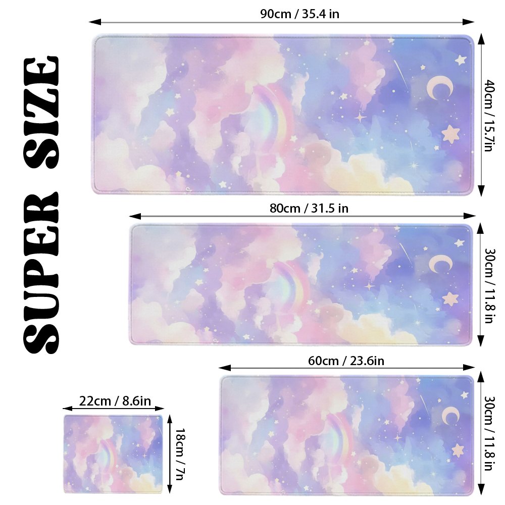 Pastel Rainbow Cloud Stars Ext - Pc Gaming Cloud Free ulasan dan harga