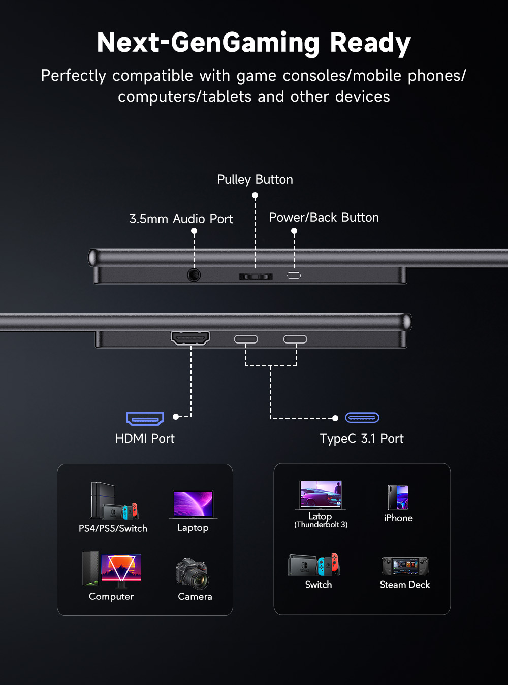 UPERFECT Portable Monitor 23.8 - Pc Gaming Y Monitor ulasan dan harga