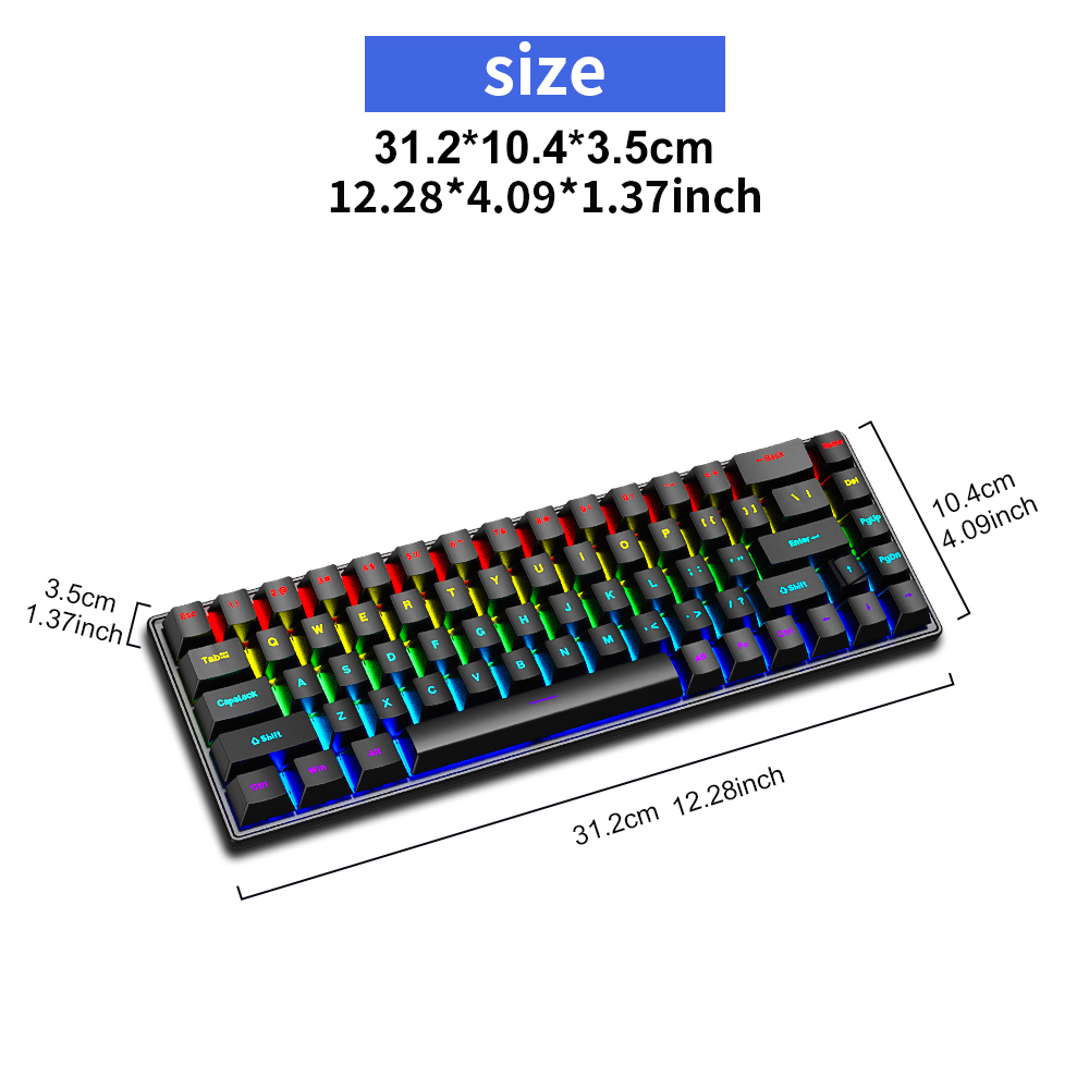 K68 Wired Mechanical Keyboard  - Pc Gaming Apple ulasan dan harga