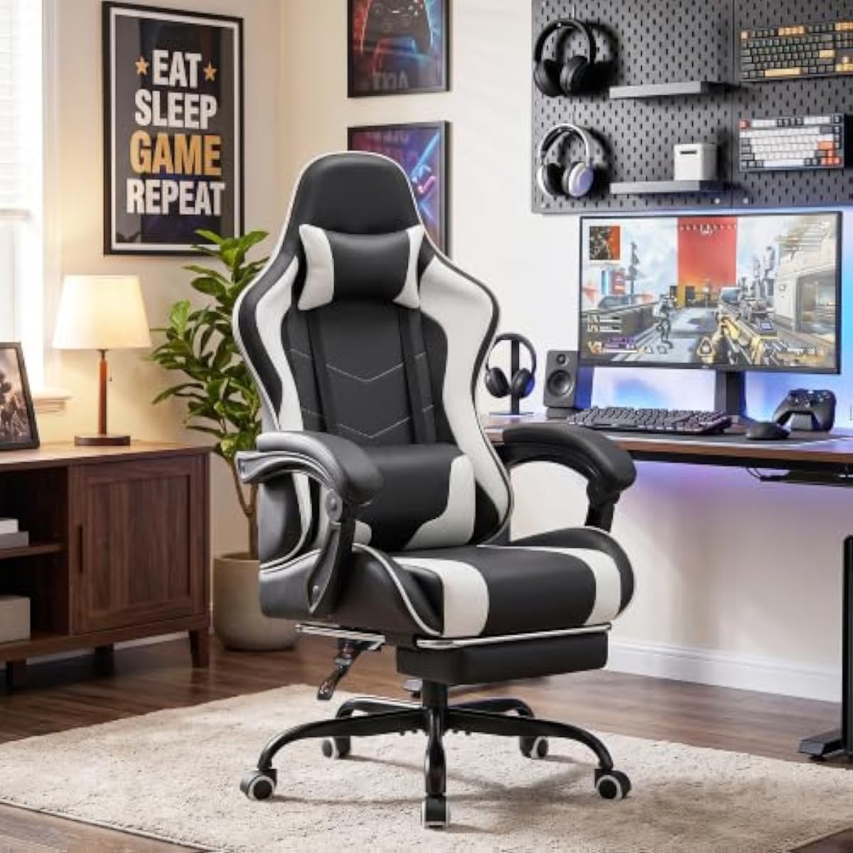 Gaming Chair with Adjustable H - Gaming Chair Lumbar Pillow ulasan dan harga