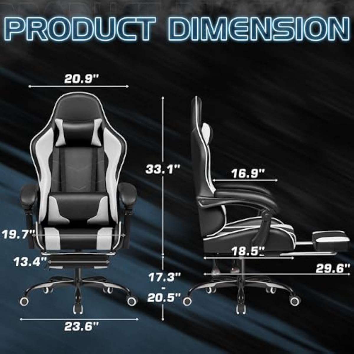 Gaming Chair with Adjustable H - Gaming Chair Lumbar Pillow ulasan dan harga