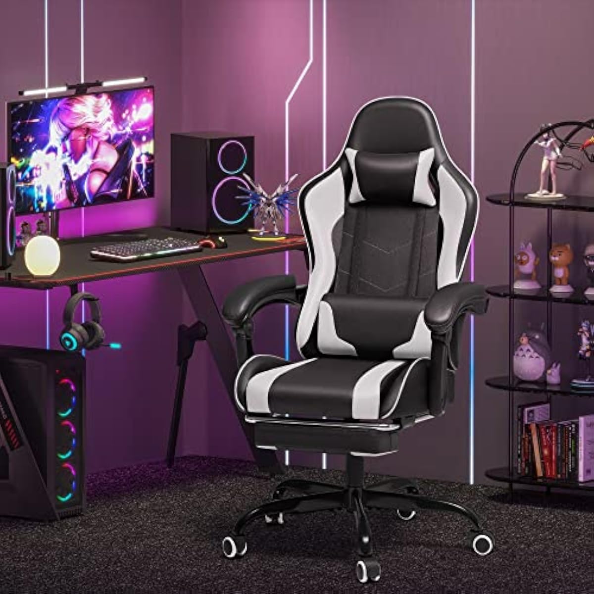 Gaming Chair with Adjustable H - Gaming Chair Lumbar Pillow ulasan dan harga