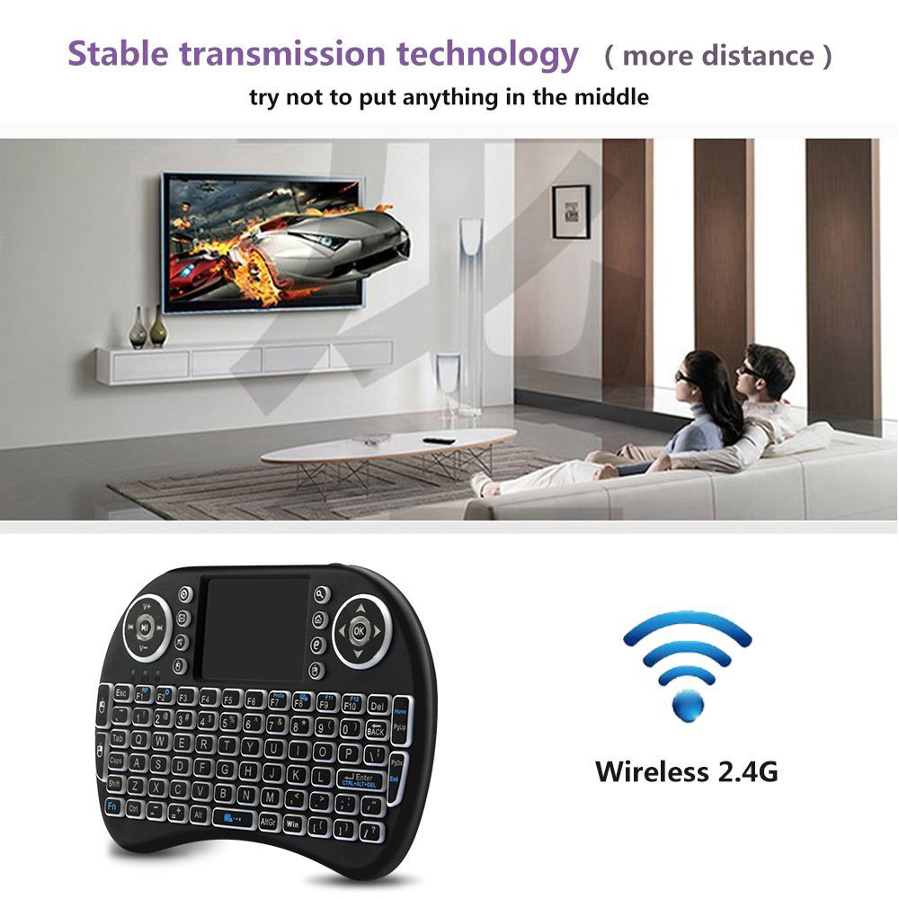 Backlit Mini Wireless Keyboard - Pc Gaming On Tv ulasan dan harga