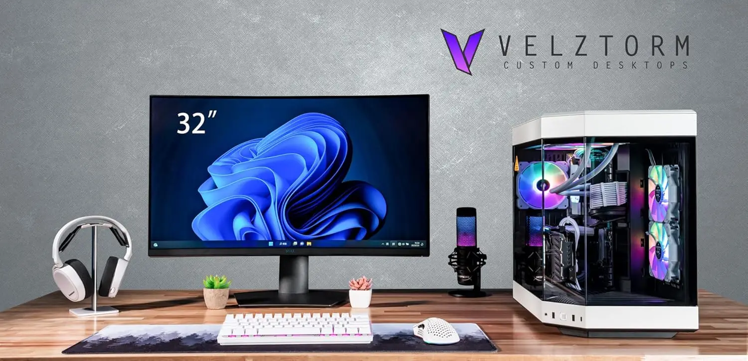 Velztorm White Praetix Custom  - Pc Gaming I9 Rtx 5090 ulasan dan harga