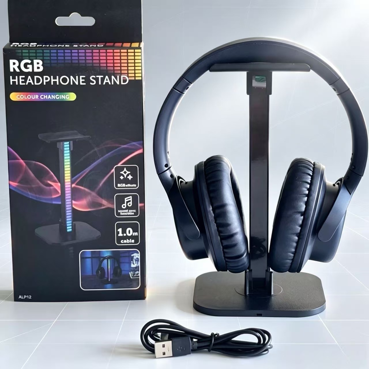 USB Gaming Headphone Stand RGB - Headset Stand ulasan dan harga