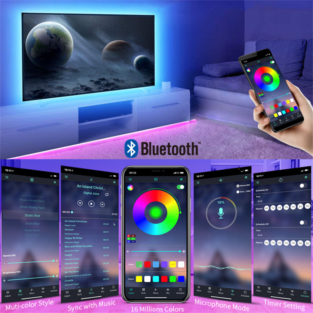 RGB 5050 LED Strip Lights App  - Pc Gaming On Tv ulasan dan harga