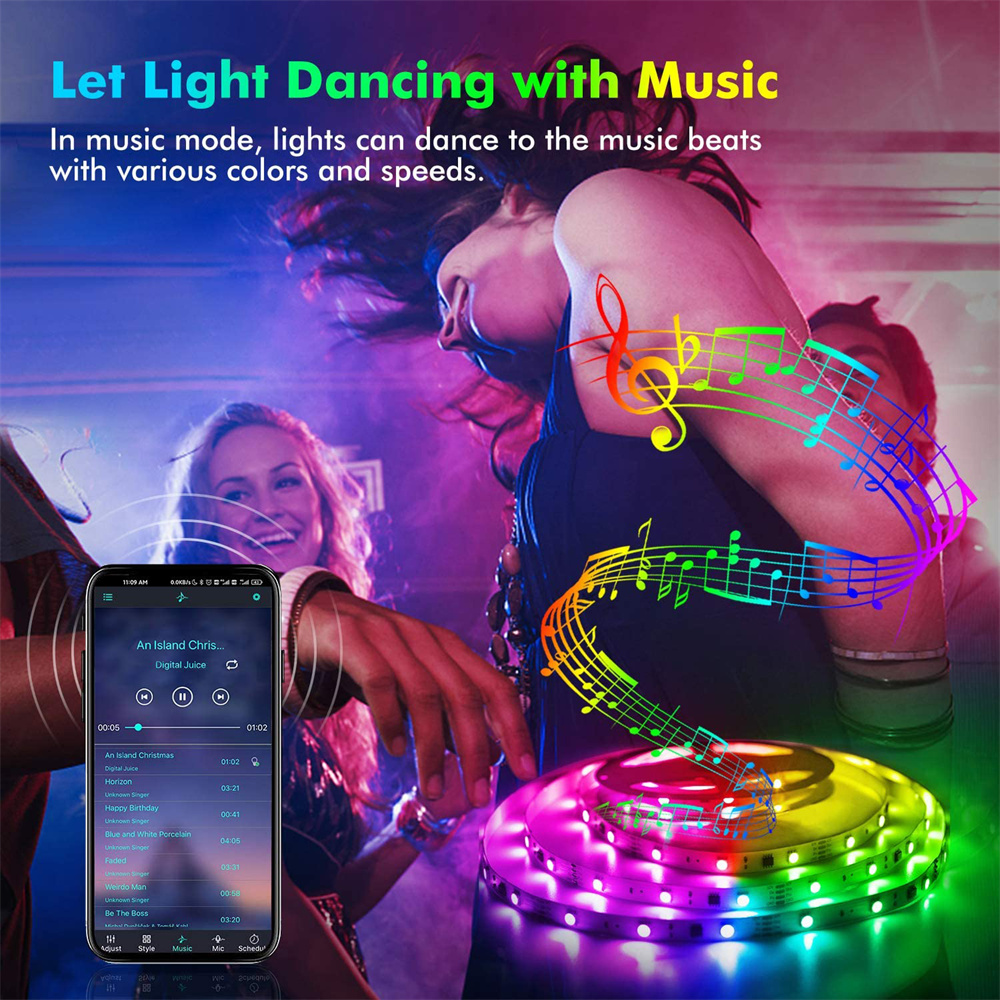 RGB 5050 LED Strip Lights App  - Pc Gaming On Tv ulasan dan harga