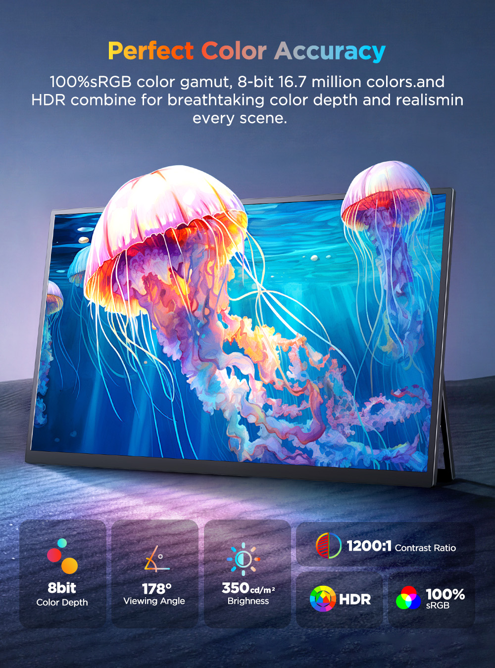 UPERFECT UColor J1 15.7 Inch 4 - Pc Gaming Y Monitor ulasan dan harga