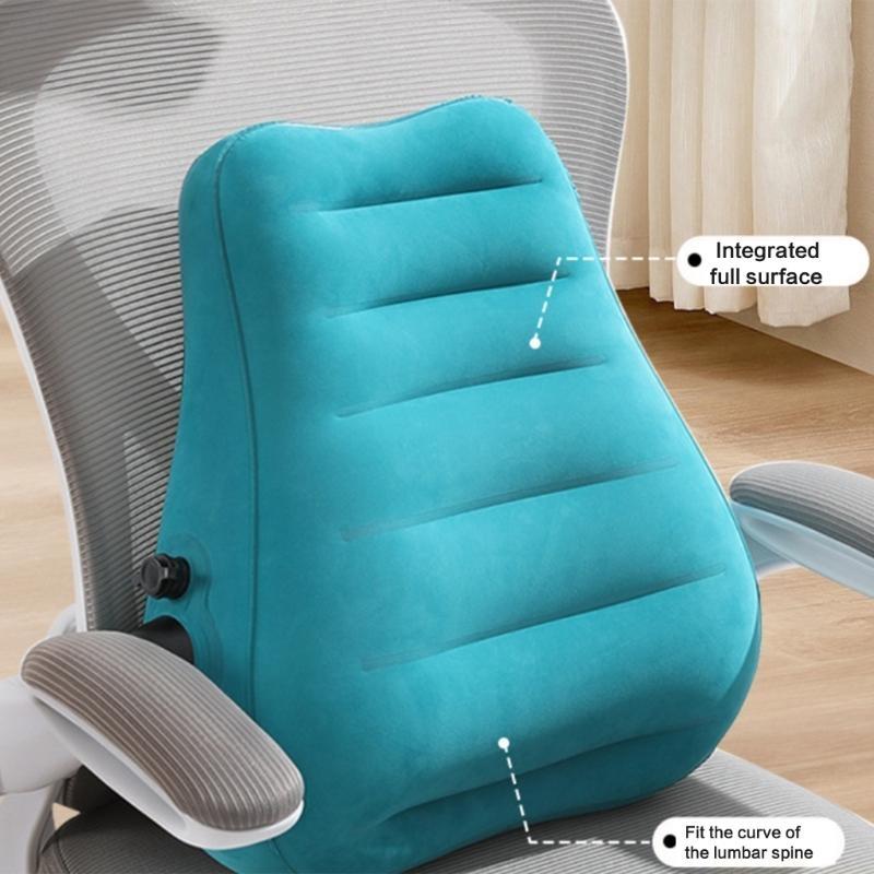 QX2E Compactly Press to Inflat - Gaming Chair Lumbar Pillow ulasan dan harga