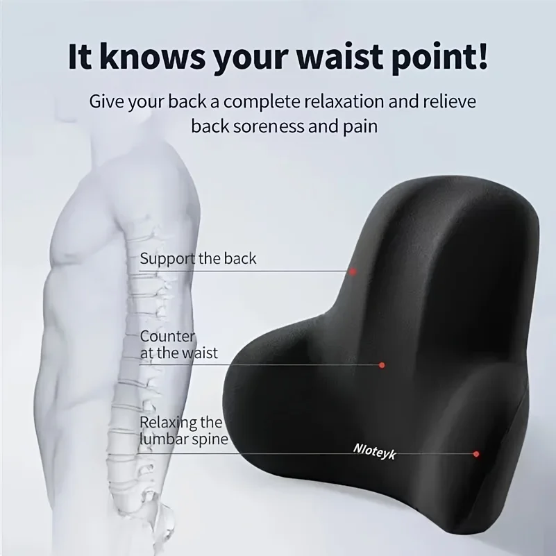 1pc Memory Foam Lumbar Back Cu - Gaming Chair Lumbar Pillow ulasan dan harga